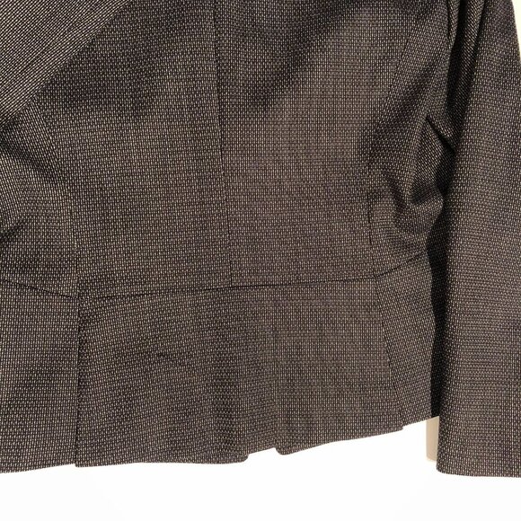 Hugo Boss Notched Collar Two Button Virgin Wool Jacket Black + Cream Sz 8 - Picture 6 of 16